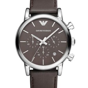 Montre Emporio Armani AR1734 bracelet en cuir marron
