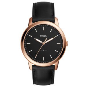 Montre Fossil FS5376 bracelet en cuir bleu nuit