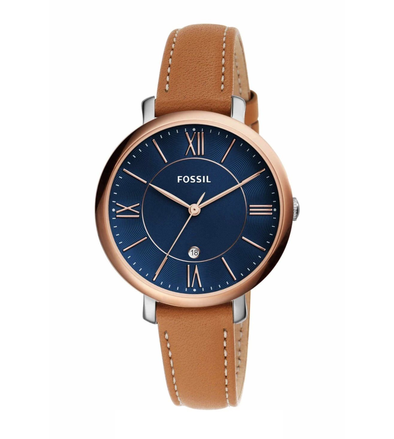 Montre Fossil ES4274 bracelet en cuir marron