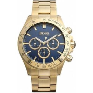 Montre Hugo Boss HB1513340 doré avec cadran bleu
