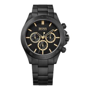Montre Hugo Boss HB1513278 noire et chronographe doré