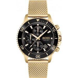 Montre Hugo Boss HB1513906 bracelet doré et chronographe